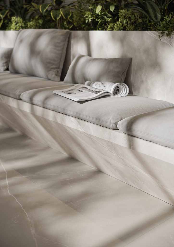 Paradyż Ritual Taupe 18 mm na tarasie